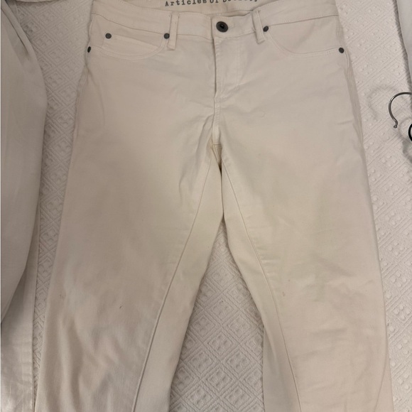 Articles Of Society Cream High Rise Jeans - Picture 4 of 5